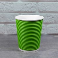 Гофростакан Ripple Spiral 270 мл Green 25 шт
