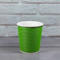 Гофростакан Ripple Spiral 185 мл Green 25 шт