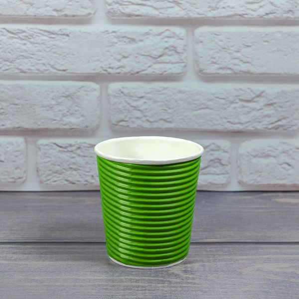 Гофростакан Ripple Spiral 110 мл Green