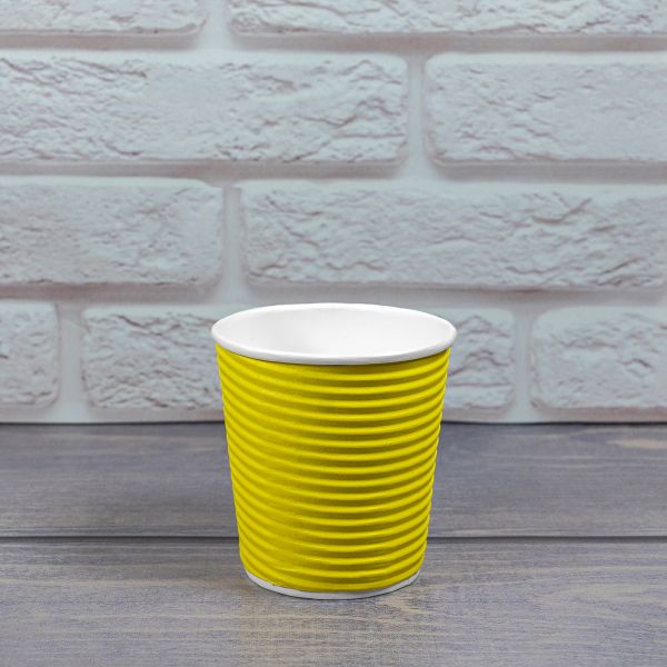 Гофростакан Ripple Spiral 110 мл Уellow