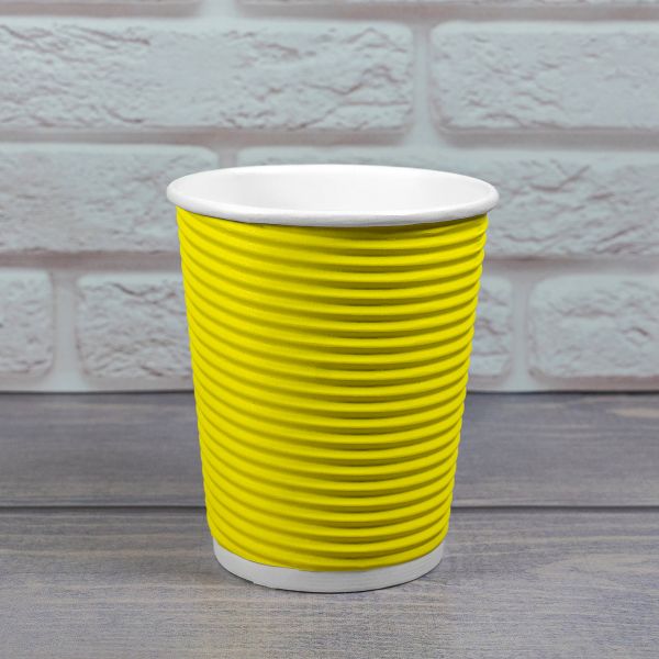 Гофростакан Ripple Spiral 270 мл Уellow