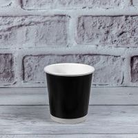 Стакан паперовий двошаровий чорний 110 мл