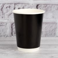 Стакан паперовий двошаровий чорний 400 мл