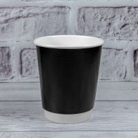 Стакан паперовий двошаровий чорний 270 мл
