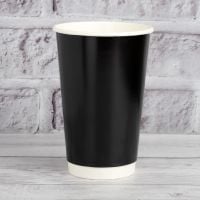 Стакан паперовий двошаровий чорний 500 мл