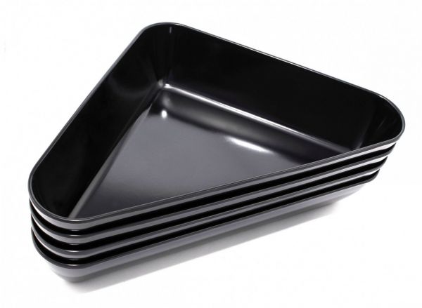 Блюдо трикутне з меламіну 1,9 л, 305*254*64 мм, чорний One Chef