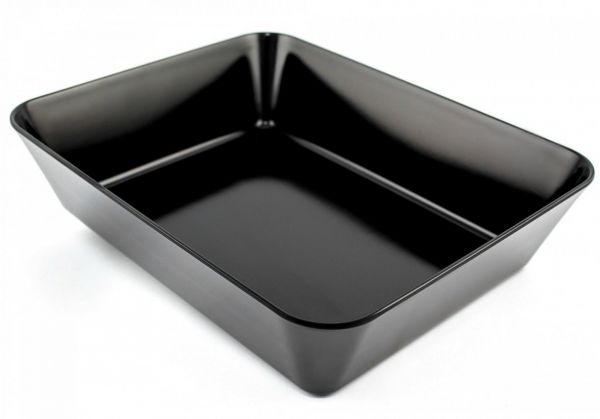 Блюдо прямокутне з меламіну 315*254*72 мм, чорний One Chef