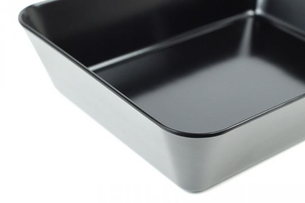 Блюдо прямокутне з меламіну 315*254*72 мм, чорний One Chef