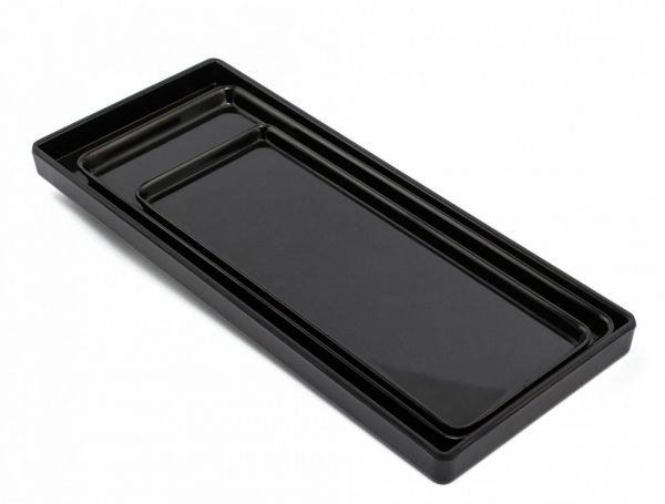 Підніс з меламіну 335*138*20 мм, чорний One Chef