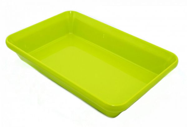 Блюдо для викладки продуктів з меламіну 300*190*55 мм, зелений One Chef