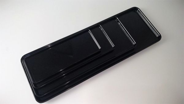 Блюдо прямокутне з меламіну 389*154*15 мм, чорний One Chef