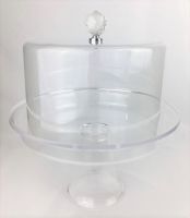 Підставка для торту з кришкою акрил 300*300*330 мм One Chef