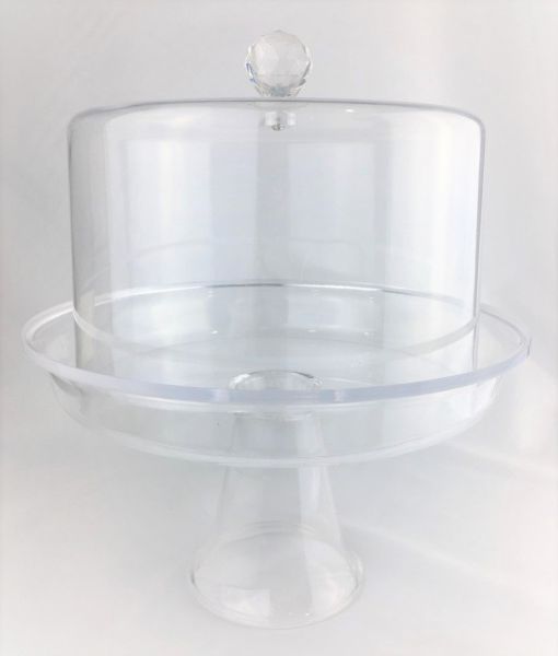 Підставка для торту з кришкою акрил 300*300*330 мм One Chef