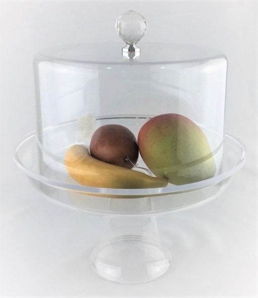 Підставка для торту з кришкою акрил 300*300*330 мм One Chef