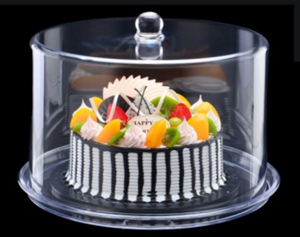 Підставка для торту з кришкою акрил 345*345*240 мм One Chef