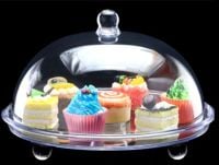 Підставка для торту з кришкою акрил 345*345*210 мм One Chef