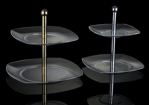 Етажерка 2 яруси акрил 300*255*28H мм One Chef