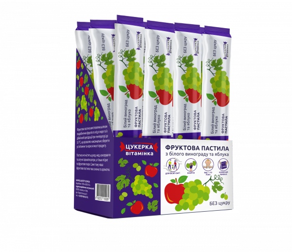 Фруктова пастила Виноград-яблуко 15 гр