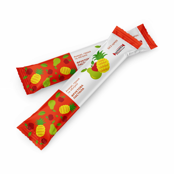 Фруктова пастила Ананас, груша та яблуко 15 гр