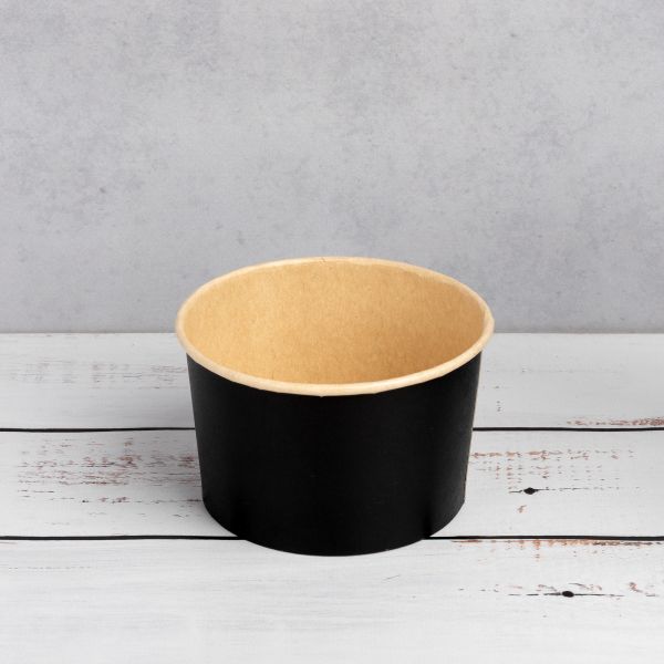 Контейнер паперовий суповий 470 мл d-110 мм h-68 мм ЧОРНИЙ/КРАФТ