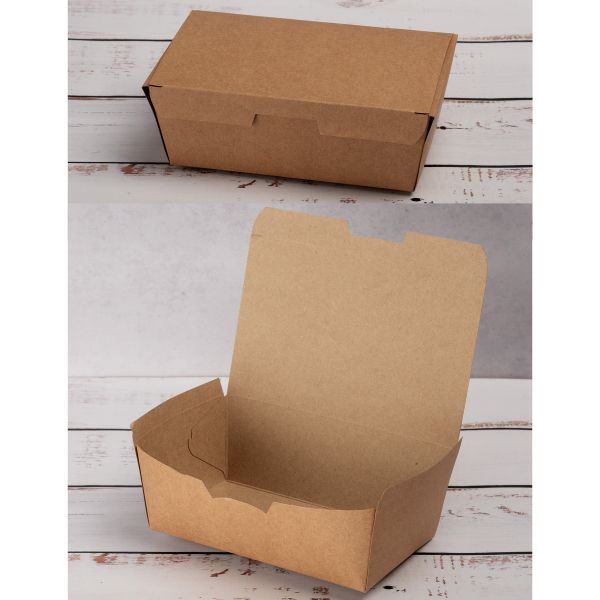 Коробка картонна для суші та других страв 165*105*58 мм КРАФТ
