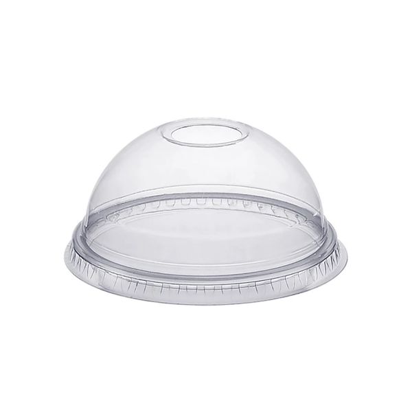 Кришка пластикова на РЕТ Люкс купол з отвором 100 шт