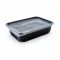 Контейнер прямокутний з кришкою РР 750 мл 180*130*47 мм ЧОРНИЙ
