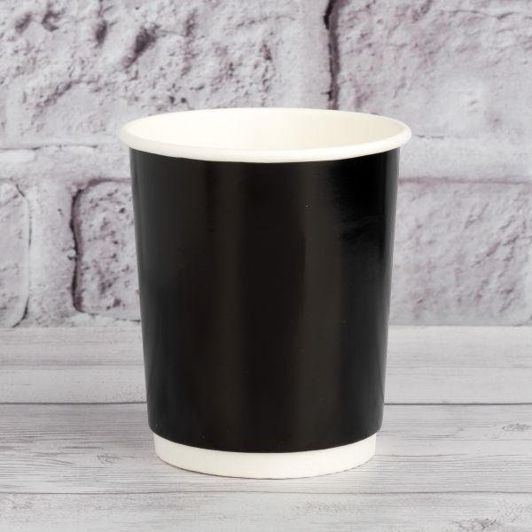 Стакан паперовий двошаровий чорний 300 мл