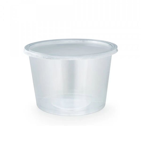 Контейнер з кришкою РР 500 мл d=117 мм h-75 мм ПРОЗОРИЙ