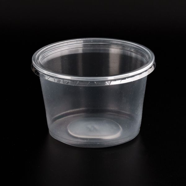 Контейнер з кришкою РР 500 мл d=117 мм h-75 мм ПРОЗОРИЙ
