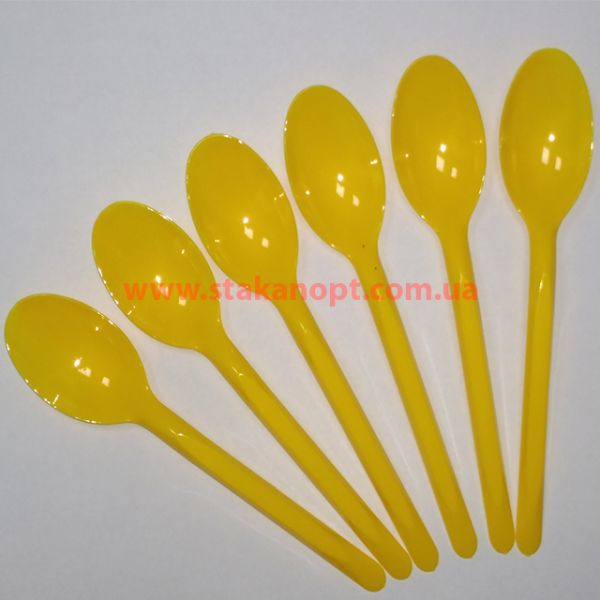 Ложки столові 16см 100 шт жовті