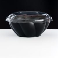 Салатник з кришкою PS 1200 мл d-198 мм h-100 мм ЧОРНИЙ