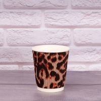  Гофростакан 180 мл Леопард 30 шт