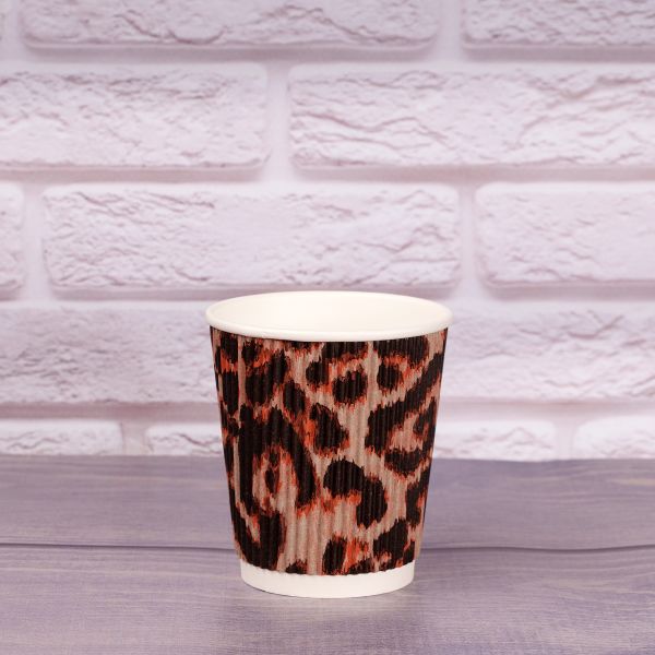 Гофростакан 180 мл Леопард