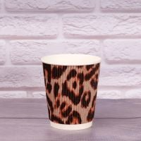 Гофростакан 270 мл Леопард 25 шт