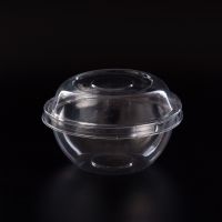 Салатник з кришкою PS 200 мл d-103 мм h-44 мм ПРОЗОРИЙ