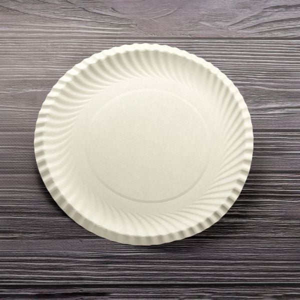 Тарілка паперова не ламінована d-18,5 см БІЛА 100 шт