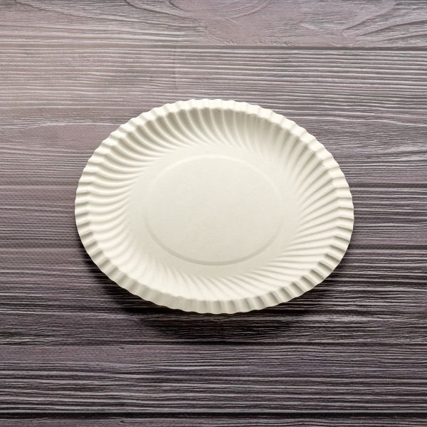 Тарілка паперова не ламінована d-16,5 см БІЛА 100 шт