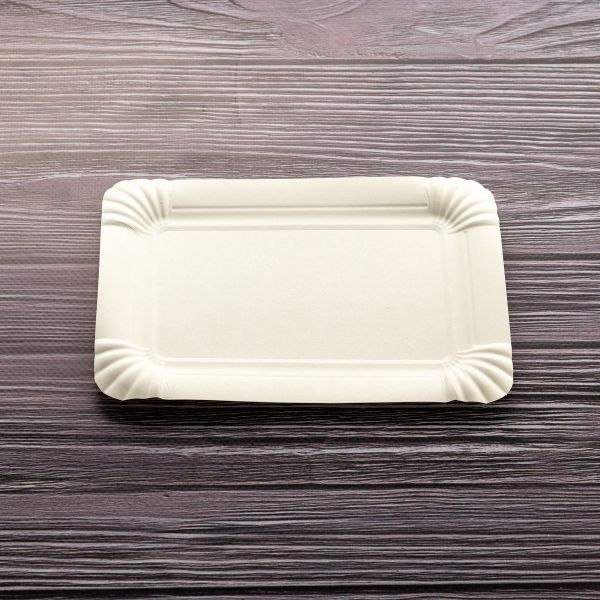 Тарілка паперова не ламінована 19*13 см БІЛА 100 шт