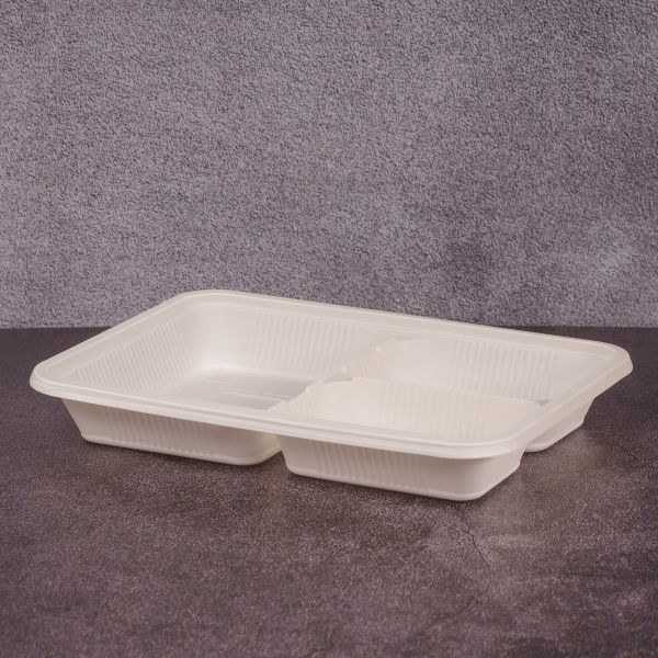 Лоток трисекційний БІО 270*190*35 мм з кукурудзяного крохмалю 150 шт
