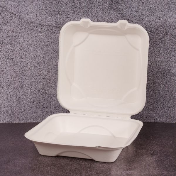 Ланч-бокс для бургера БІО 230*230*80 мм з цукрової тростини 50 шт