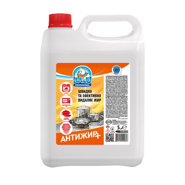 Професійний засіб для видалення жиру BALU Aнтижир Плюс 5 л каністра