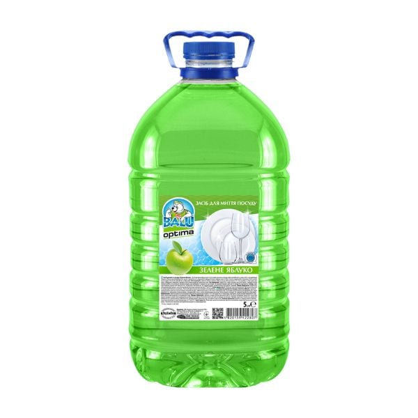 Професійний засіб для миття посуду BALU Optima Зелене яблуко 5 л РЕТ