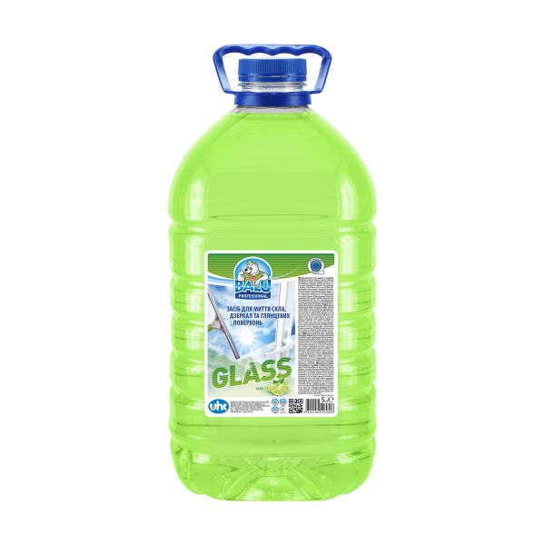 Засіб для миття скла дзеркал та глянцевих поверхонь BALU Glass Лайм 5 л РЕТ