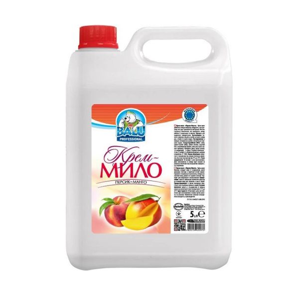 Рідке крем-мило BALU Персик-Манго 5 л каністра