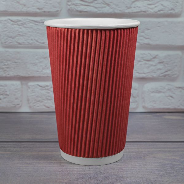 Гофростакан 500 мл червоний