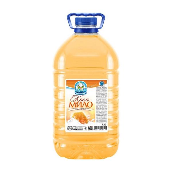 Рідке крем-мило BALU Мед-Молоко 5 л РЕТ