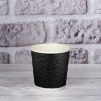 Стакан паперовий двошаровий з тисненням Bubbles Black 180 мл