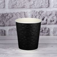 Стакан паперовий двошаровий з тисненням Bubbles Black 270 мл