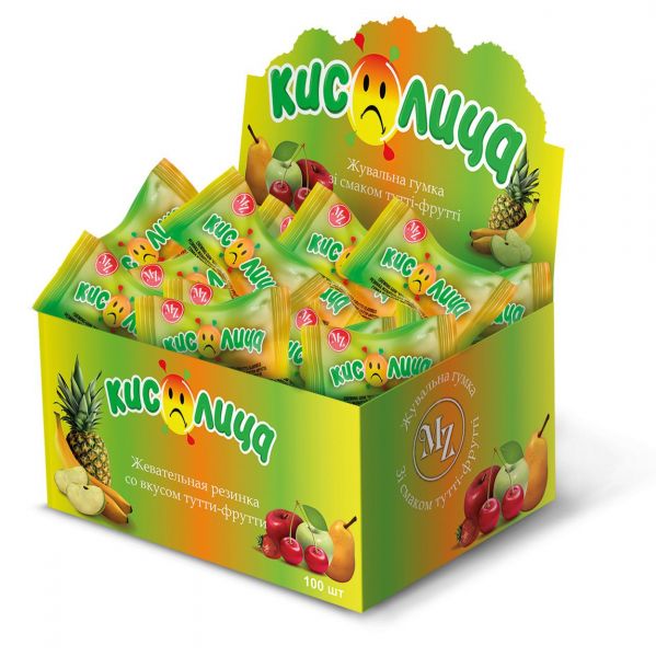 Жуйка Кислиця Тутті-фрутті 3,5 г 100 шт